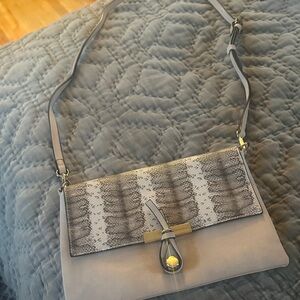 Elegant Gray and Snake Print Women's Bag